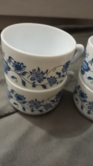 Tazas Arcopal Aster Azul Vintage (4 unidades)