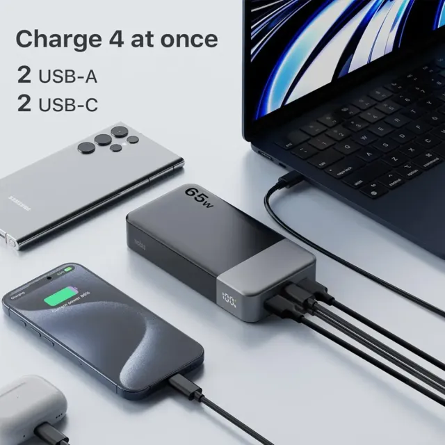 Batería Externa Nobis 20000mAh 65W Carga Rápida