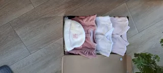 Conjunto Ropa Bebé Niña Rosa y Blanco