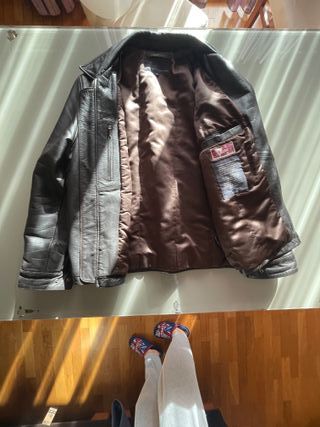 Chaqueta de cuero Chevignon marrón