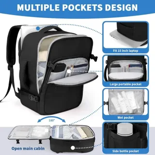 Zaino 40x20x25 Ryanair nero