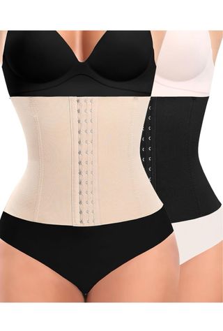 YARRCO 2Fajas Reductoras Mujer Beige/Negra