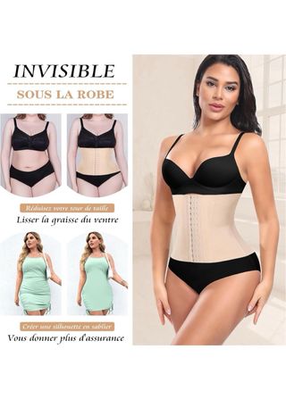 YARRCO 2Fajas Reductoras Mujer Beige/Negra