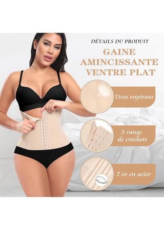 YARRCO 2Fajas Reductoras Mujer Beige/Negra