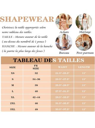 YARRCO 2Fajas Reductoras Mujer Beige/Negra