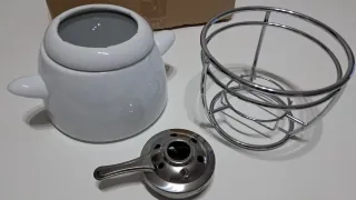 Set fonduta ceramica e metallo