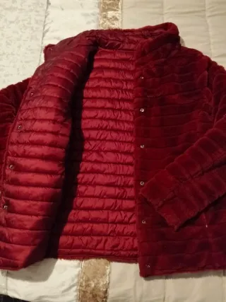 Chaqueta pelo sintético reversible mujer