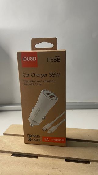 Cargador Coche IDUSD 38W USB-C a iP