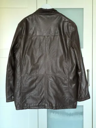 Chaqueta Piel Massimo Dutti Marrón Y2K