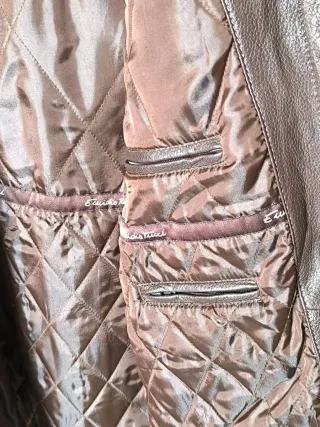 Chaqueta Piel Massimo Dutti Marrón Y2K