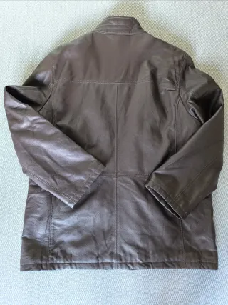 Chaqueta Piel Massimo Dutti Marrón Y2K