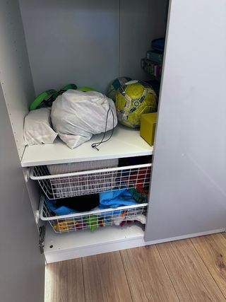 Armario Pax Ikea puertas Fardal gris brillo