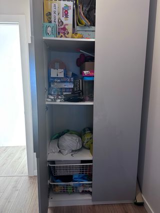 Armario Pax Ikea puertas Fardal gris brillo