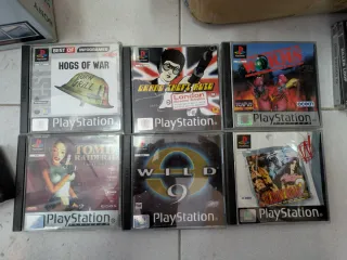 Lote Juegos PS1: Hogs of War, Tomb Raider II, Wild