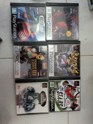 Lote Juegos PS1: Hogs of War, Tomb Raider II, Wild