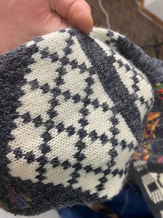 Cardigan Vintage Fantasia Etnica Grigio Multicolor