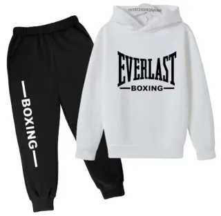 Conjunto Everlast Sudadera y Pantalón Negro