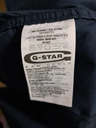 Camisa larga azul marino RAW Talla 42-44