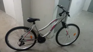 Bicicleta Mujer 26 Plata/Rosa