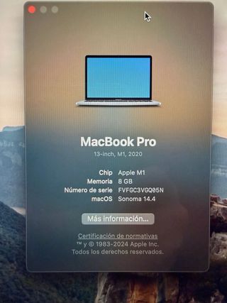 MacBook Pro 13” 2020 Plata