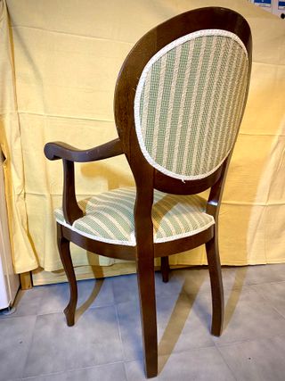 Silla vintage madera y tela