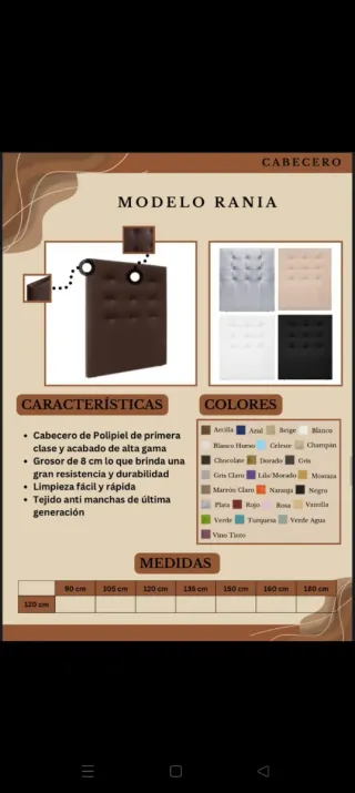 Cabeceros polipiel y madera