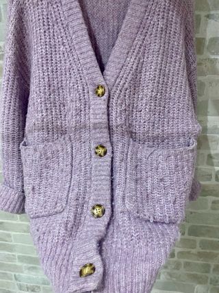 Chaqueta Zara Lana Morada Talla M