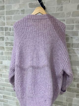 Chaqueta Zara Lana Morada Talla M