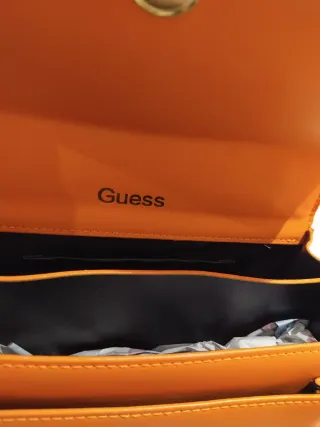 Bolso Guess Naranja Cadena Dorada