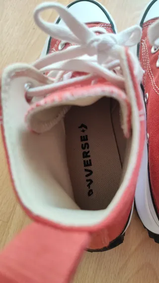 Converse caña alta coral-butano. Plataforma. T38.5