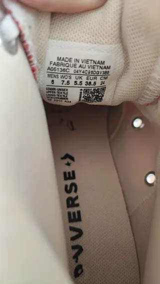 Converse caña alta coral-butano. Plataforma. T38.5