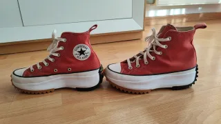 Converse caña alta coral-butano. Plataforma. T38.5