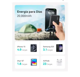 INIU Power Bank con Pantalla Digital