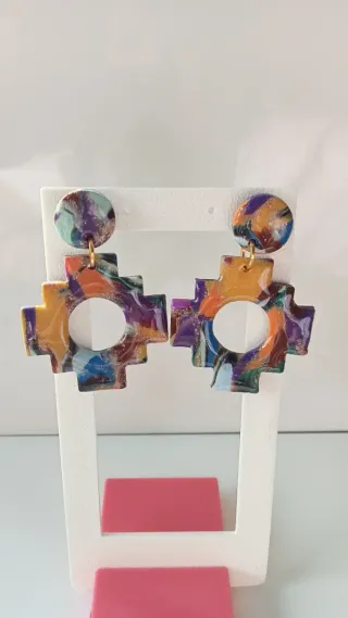 Pendientes hechos a mano arcilla polimérica