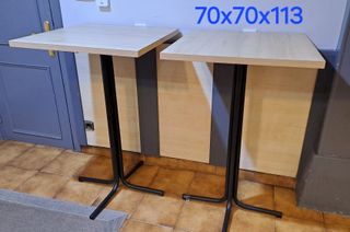 Pack 2 Mesas Altas 70x70x113