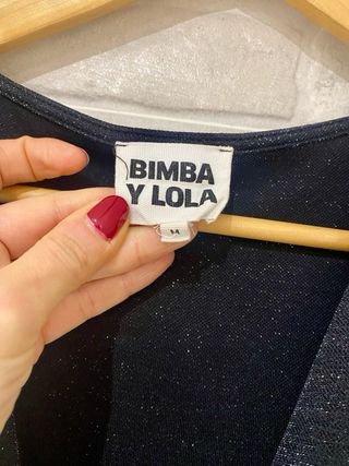 Bimba y Lola cuerpo negro fiesta brillo M