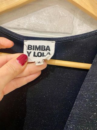 Bimba y Lola cuerpo negro fiesta brillo M