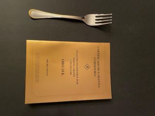 Cubertería 60 piezas en maletín con oro 24k