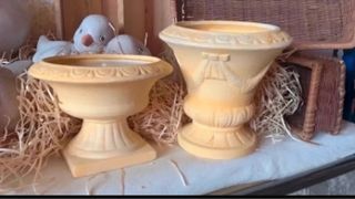 Juego 2 Velas Griegas Cerámica