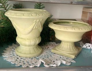 Juego de 2 velas griegos de cerámica