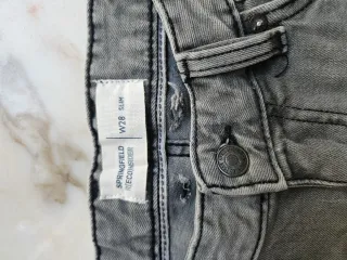 Vaqueros grises slim fit largos talla W28