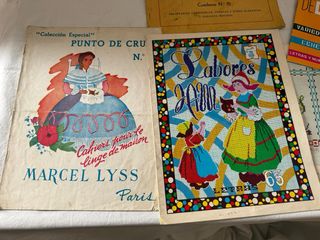 9 revistas antiguas punto de cruz