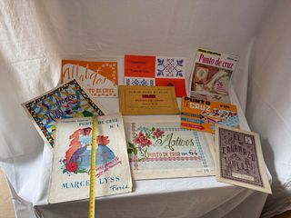 9 revistas antiguas punto de cruz