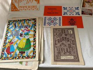 9 revistas antiguas punto de cruz