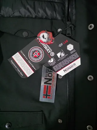 Parka Geographical Norway Negra Hombre