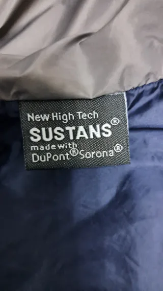 Chaqueta acolchada Zara azul y roja