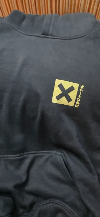 Sudadera azul con capucha