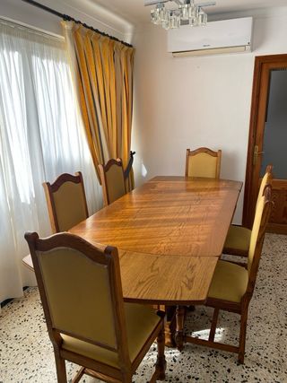 Mesa comedor roble macizo extensible
