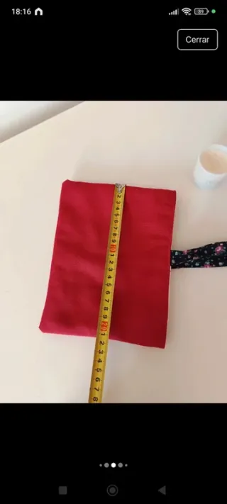 Funda libro lazo flores roja