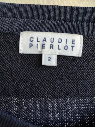 Jersey Claudie Pierlot Negro/Azul Oscuro